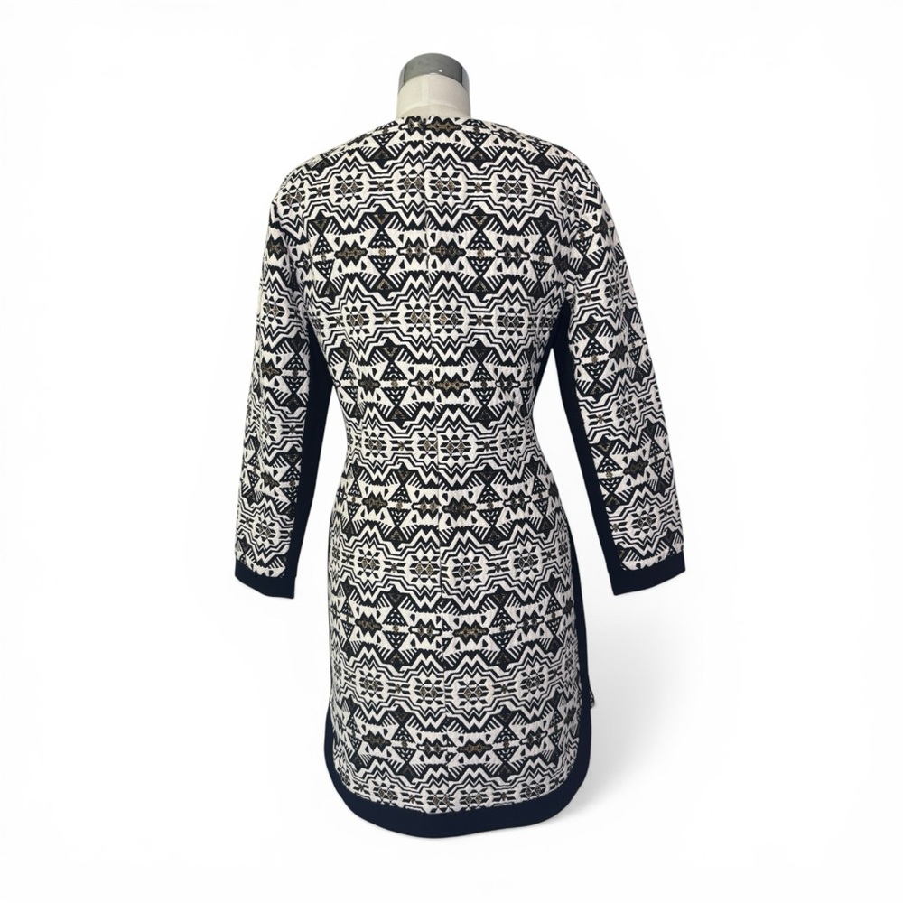 Twelfth‎ Street Black, White and Metallic Geometric Tunic Dress - Picture 3 of 9